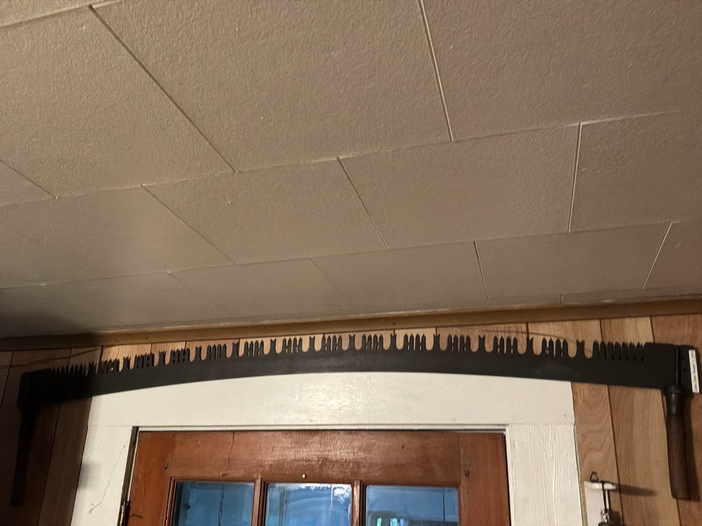 Two-Man Crosscut Saw with Perforated Lance-Tooth Blade