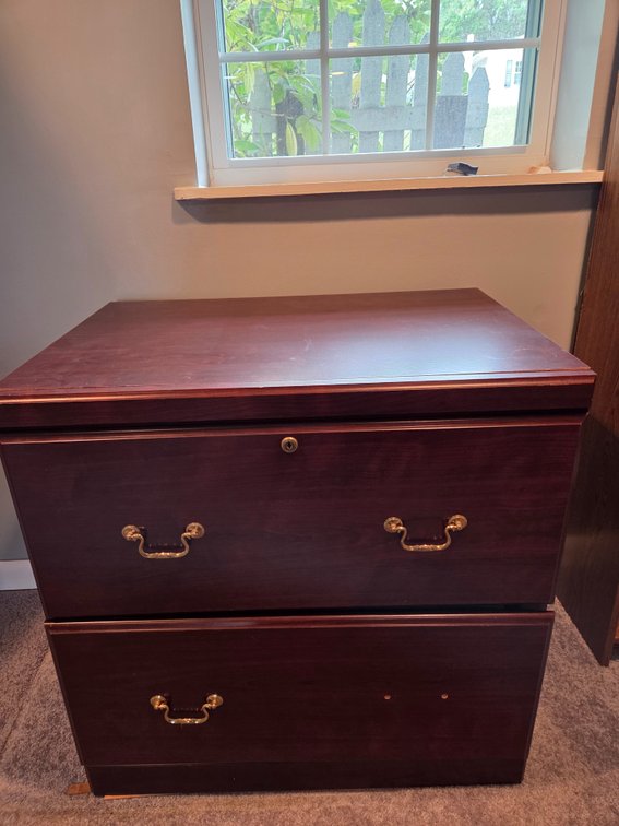 Two-Drawer Lateral File Cabinet in Dark Finish