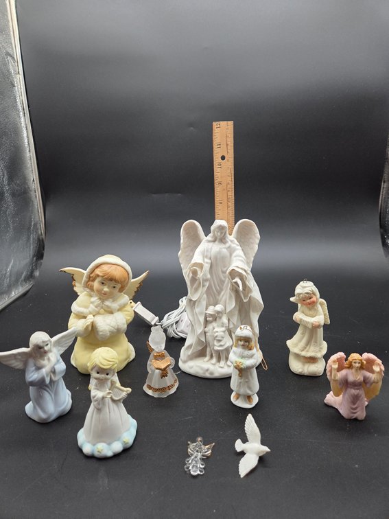 Porcelain, Ceramic, and Glass Angel Figurines and Ornaments