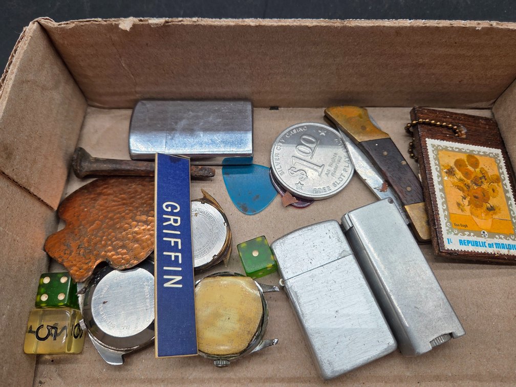 Wristwatches, Pocket Lighters, Pocket Knife, and More