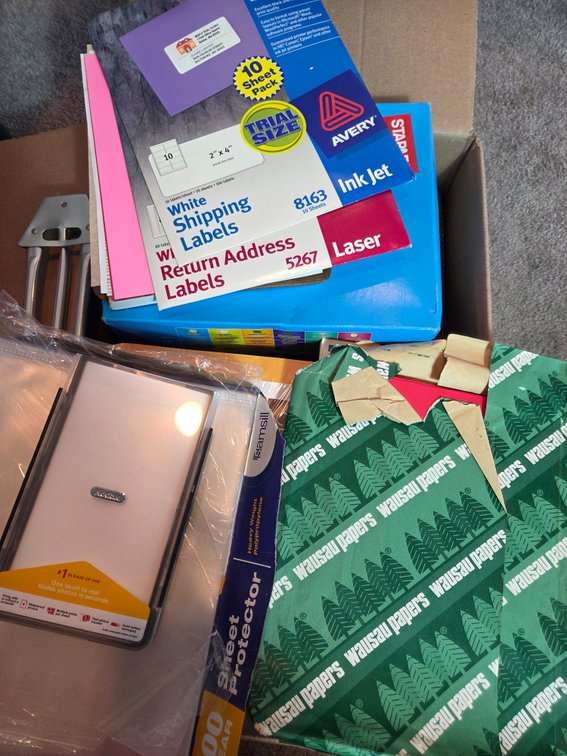 Office Paper, File Folders, Labels, and Laminating Sheets