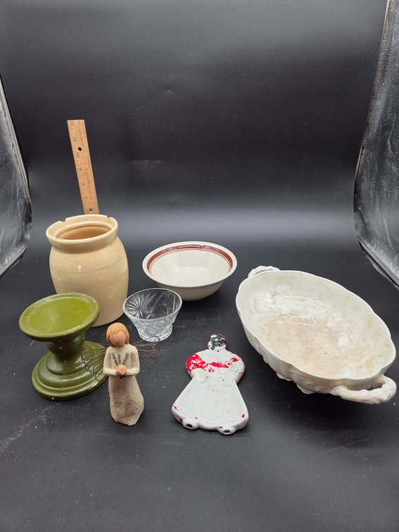 Stoneware Crock, Ceramic Tableware, and Home Decor