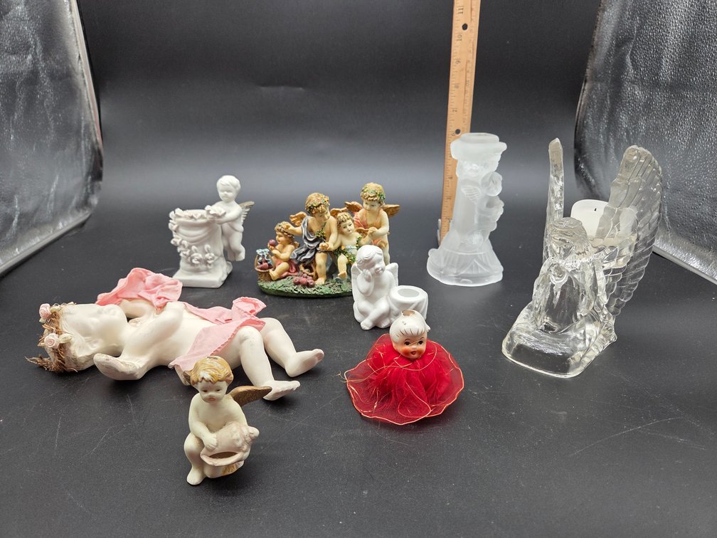 Cherub and Angel Figurines and Candle Holders