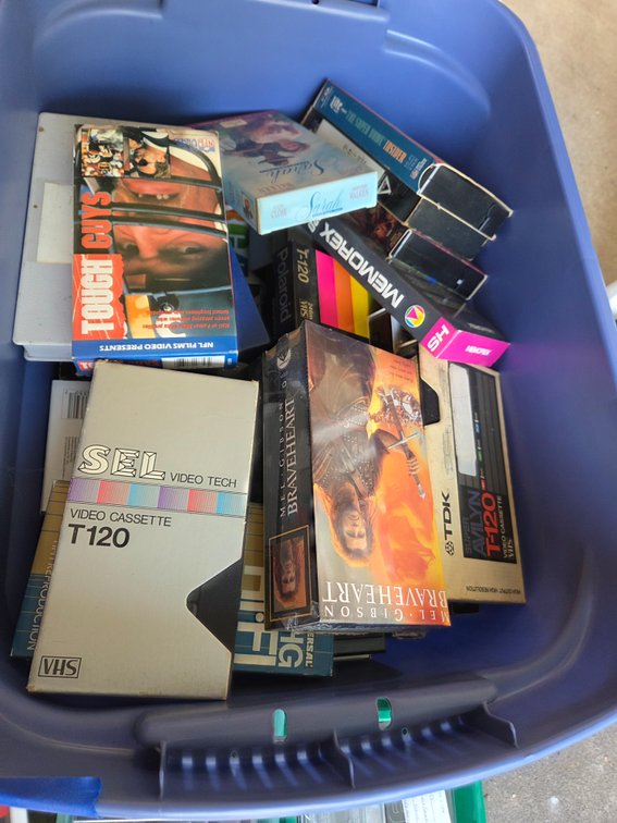 Audio Cassettes, VHS Tapes, and Storage Organizers