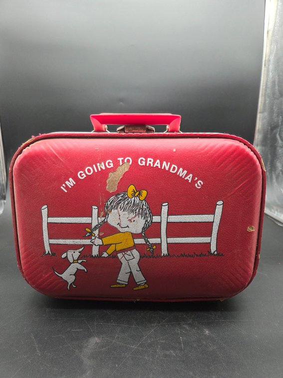 Red Vinyl Children's Suitcase
