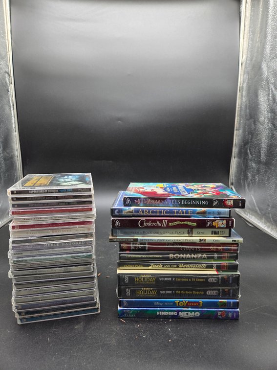 Music Compact Discs, Movie DVDs, and More