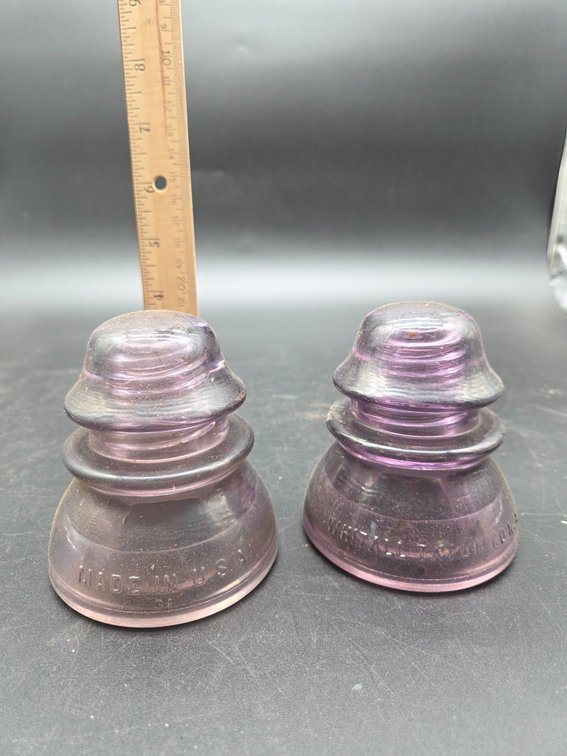 Whitall Tatum No. 1 Purple Glass Insulators