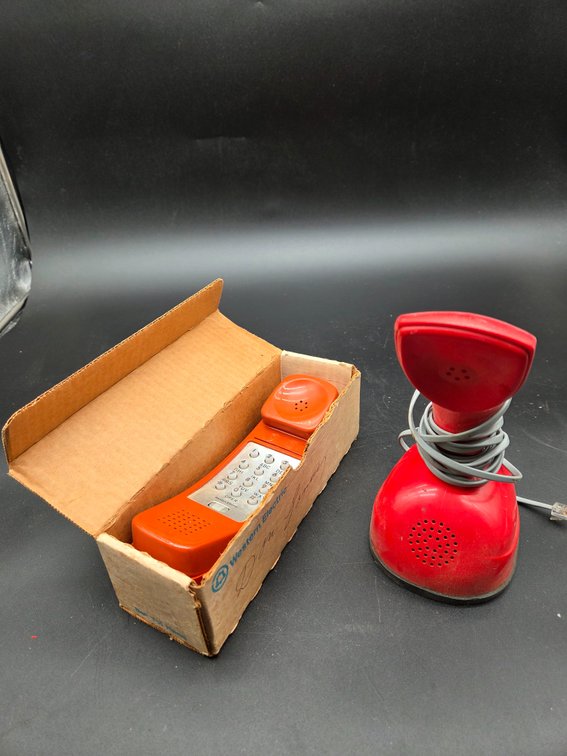 Rotary Telephone and Push-Button Telephone Handset
