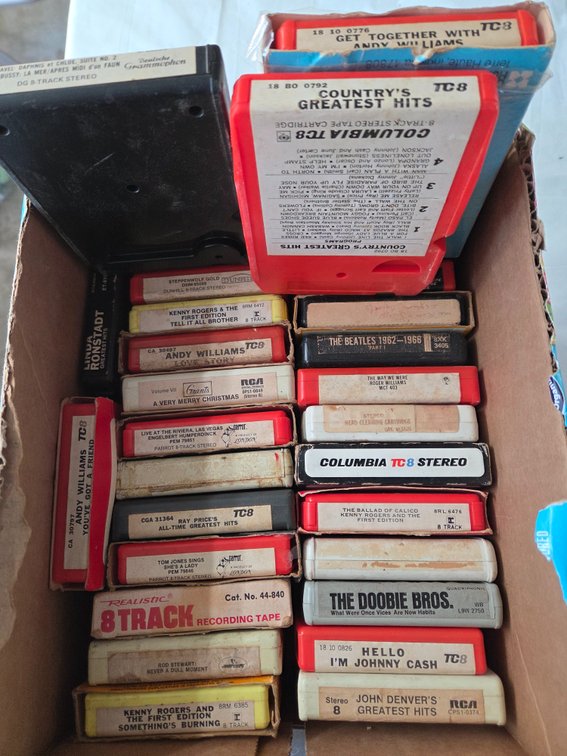 8-Track Audio Tape Cartridges with Slipcases