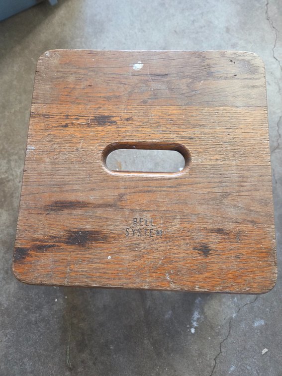 Bell System Wooden Stool with Carry Handle