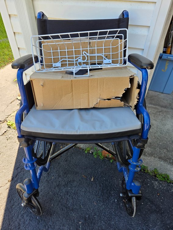 Drive Blue Streak Folding Manual Wheelchair with Leg Rest and Basket
