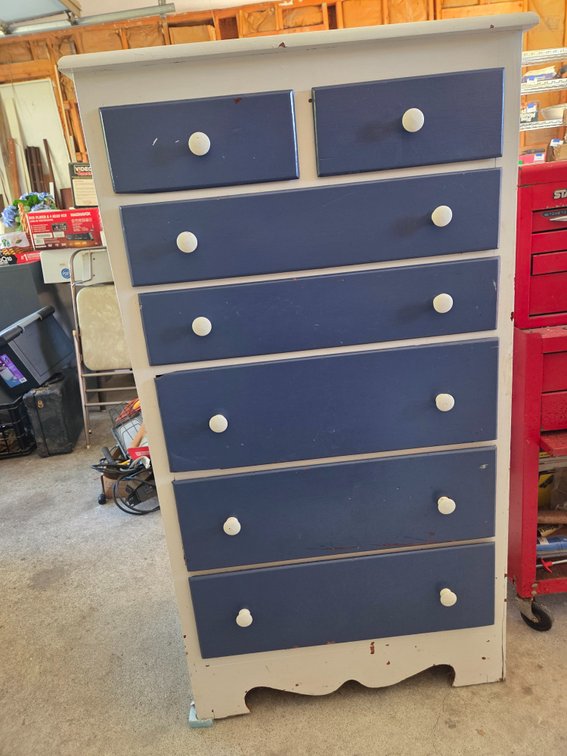 Painted Seven-Drawer Tall Chest of Drawers