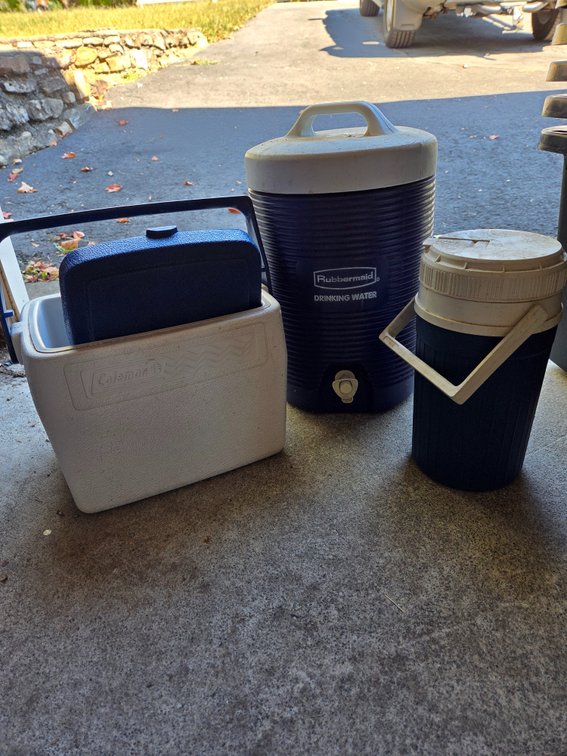 Plastic Personal Cooler and Beverage Jugs
