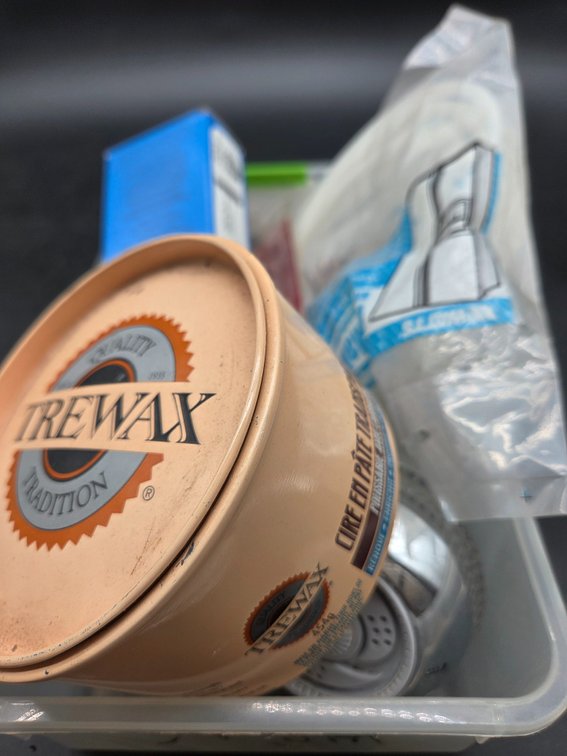 Paste Wax, Plumbing Parts, Hardware, and More