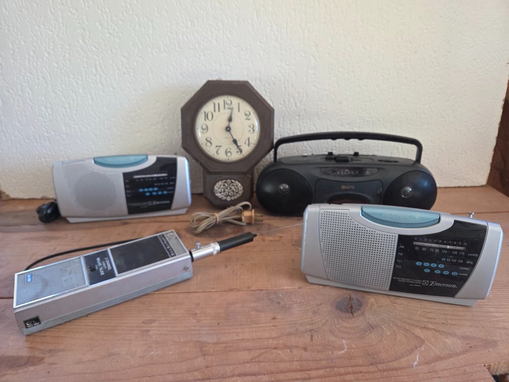 Portable Radios, Boombox, Walkie-Talkie, and Electric Clock