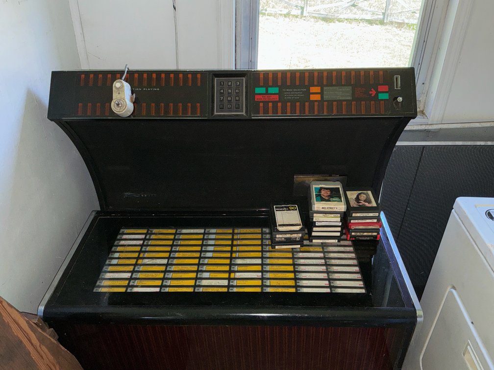 Console Jukebox with 8-Track Tape Cartridges