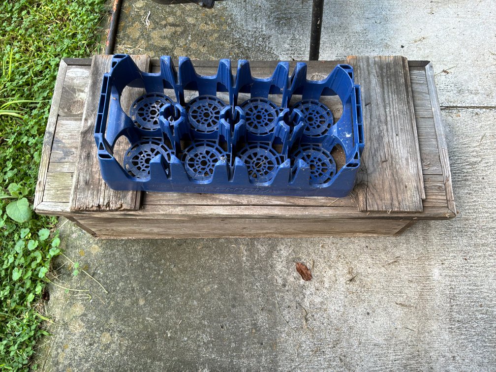 Plastic Bottle Crate and Wooden Storage Box