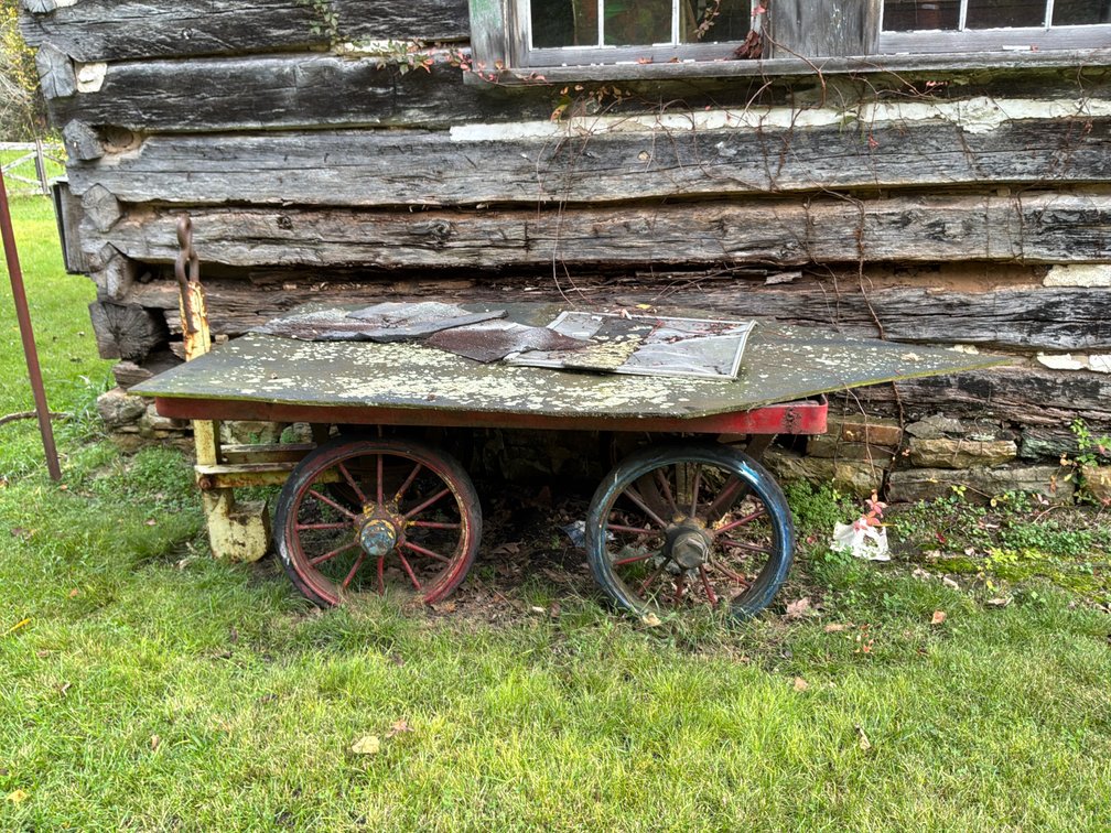 Four-Wheel Industrial Flatbed Cart with Tow Bar