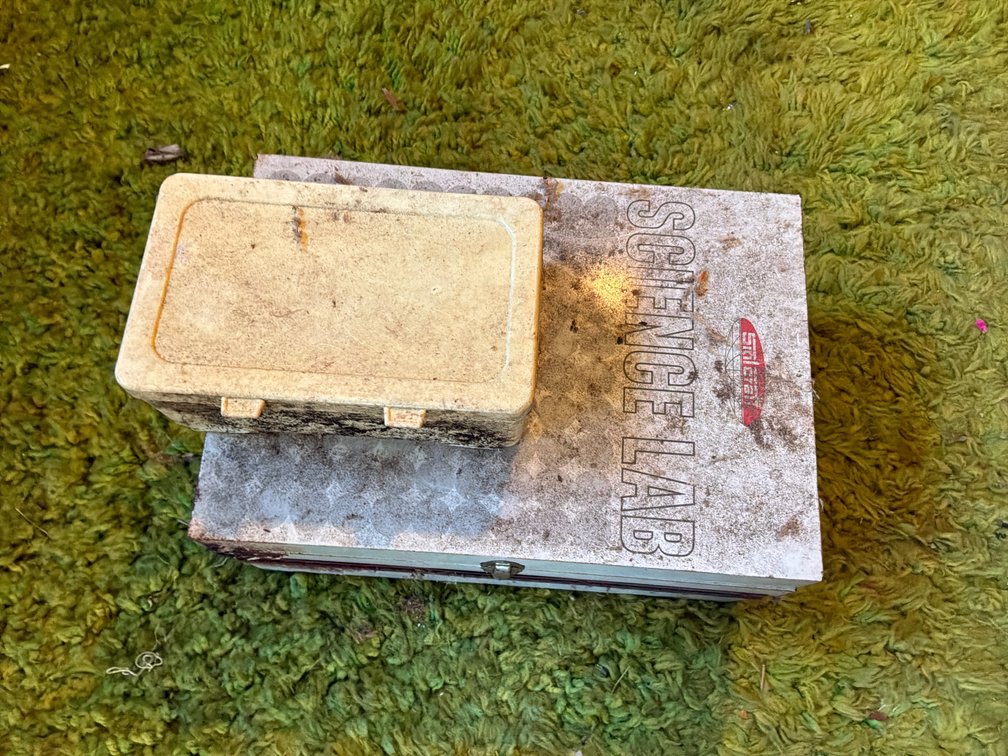 Science Lab Microscope Set, First Aid Kit, and Plastic Box