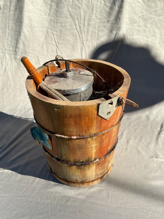 Sears Wooden Ice Cream Freezer with Hand Crank