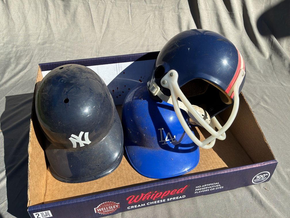 Plastic Baseball Batting Helmets and Football Helmet