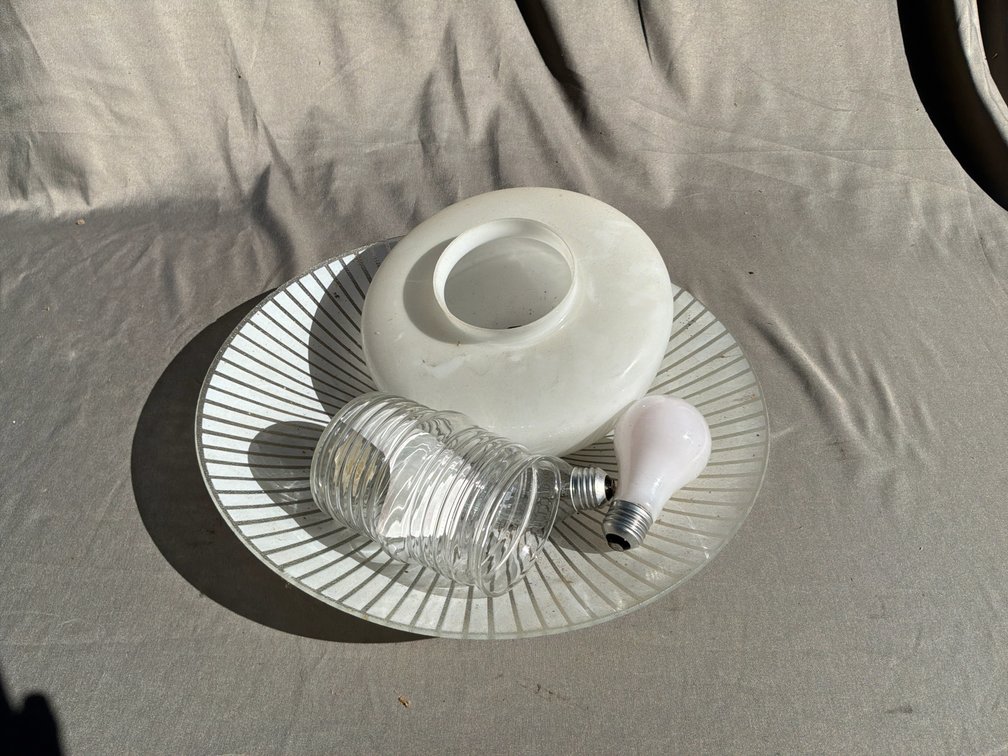 Glass Lighting Shades, Light Bulbs, and Hardware