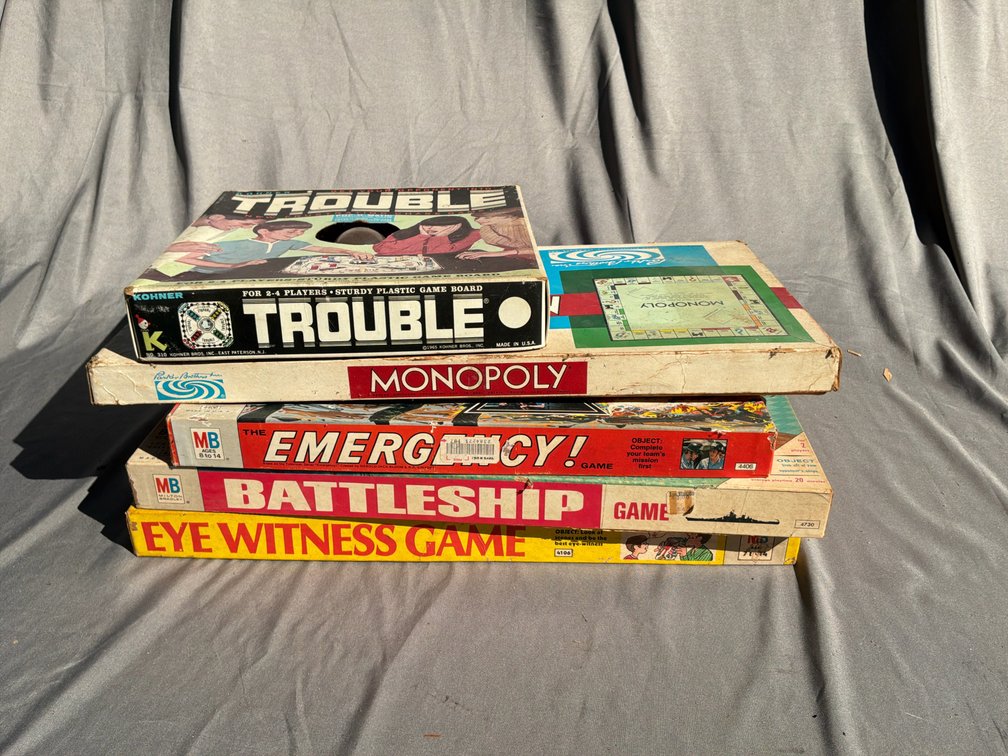 Monopoly, Battleship, Trouble, and Board Games