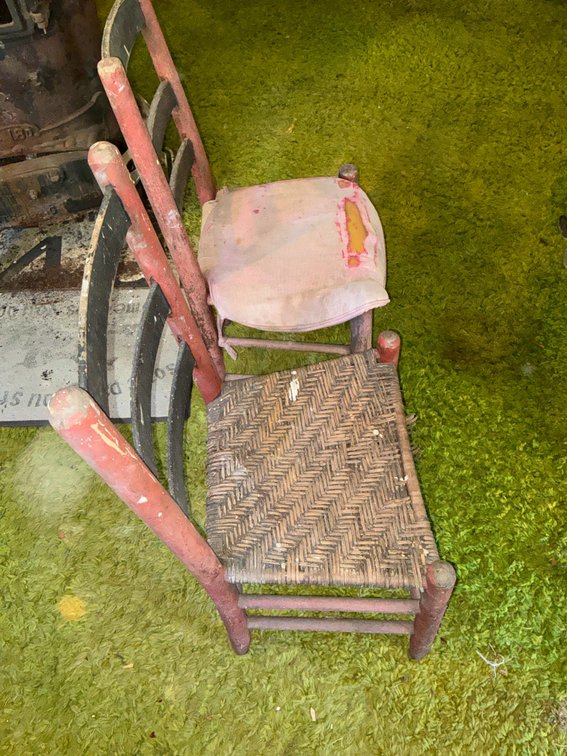 Painted Wooden Ladder-Back Chairs
