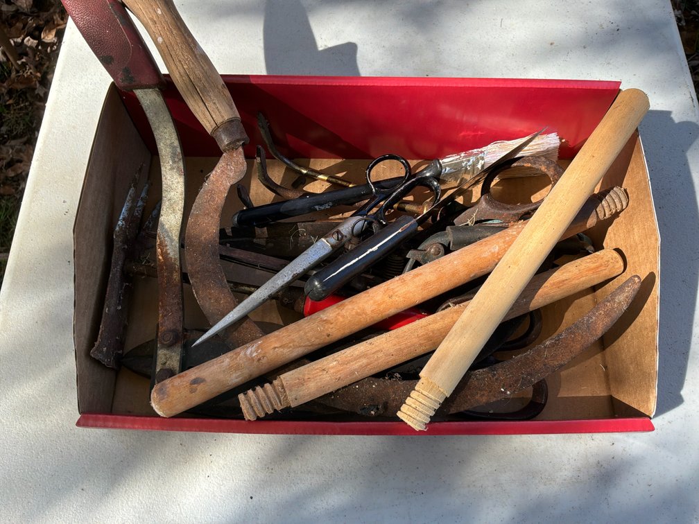 Hand Garden Tools, Wooden Handles, Shears, and Blades