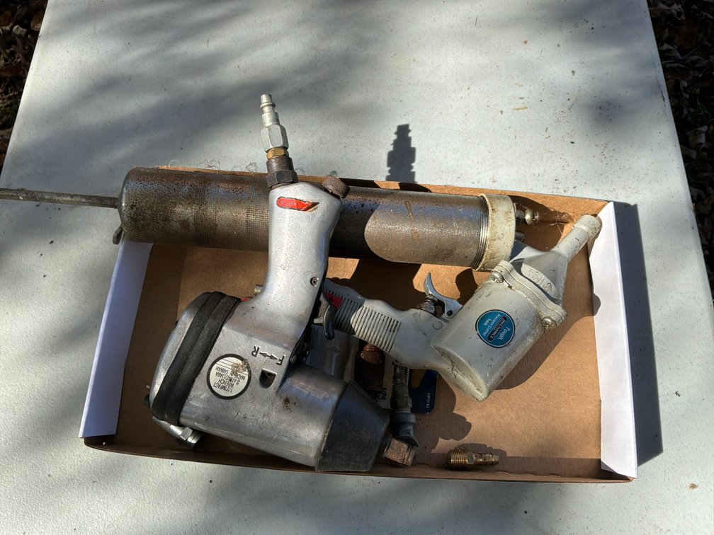 Pneumatic Impact Wrench, Grease Gun, Spray Gun, and Air Fittings