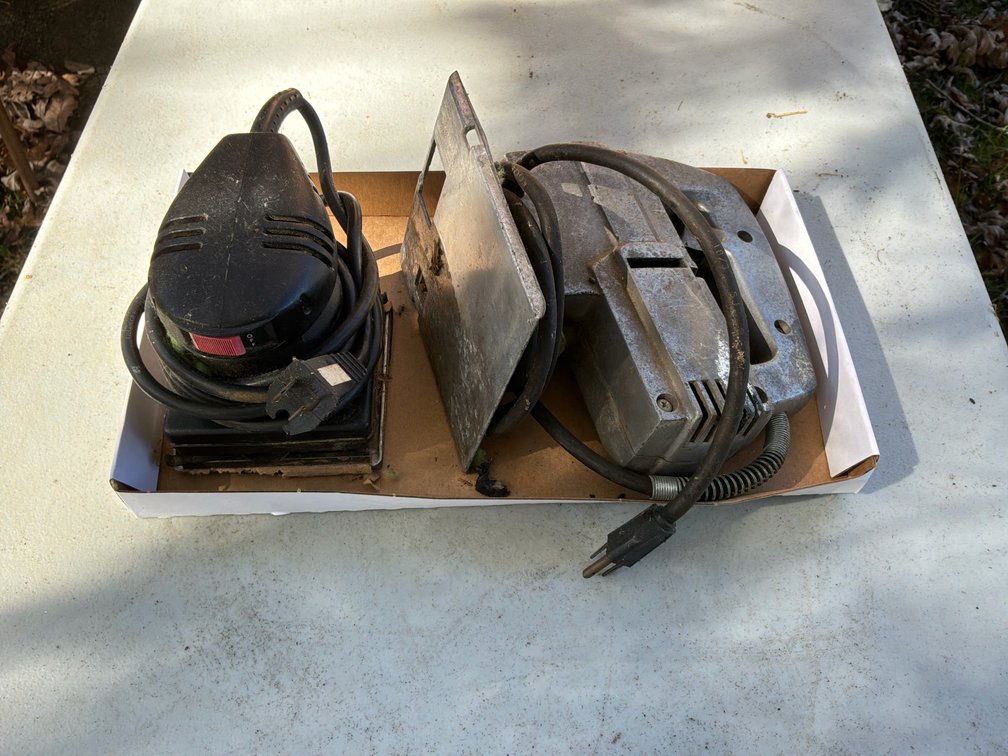 Cast Metal Jig Saw and Electric Palm Sander
