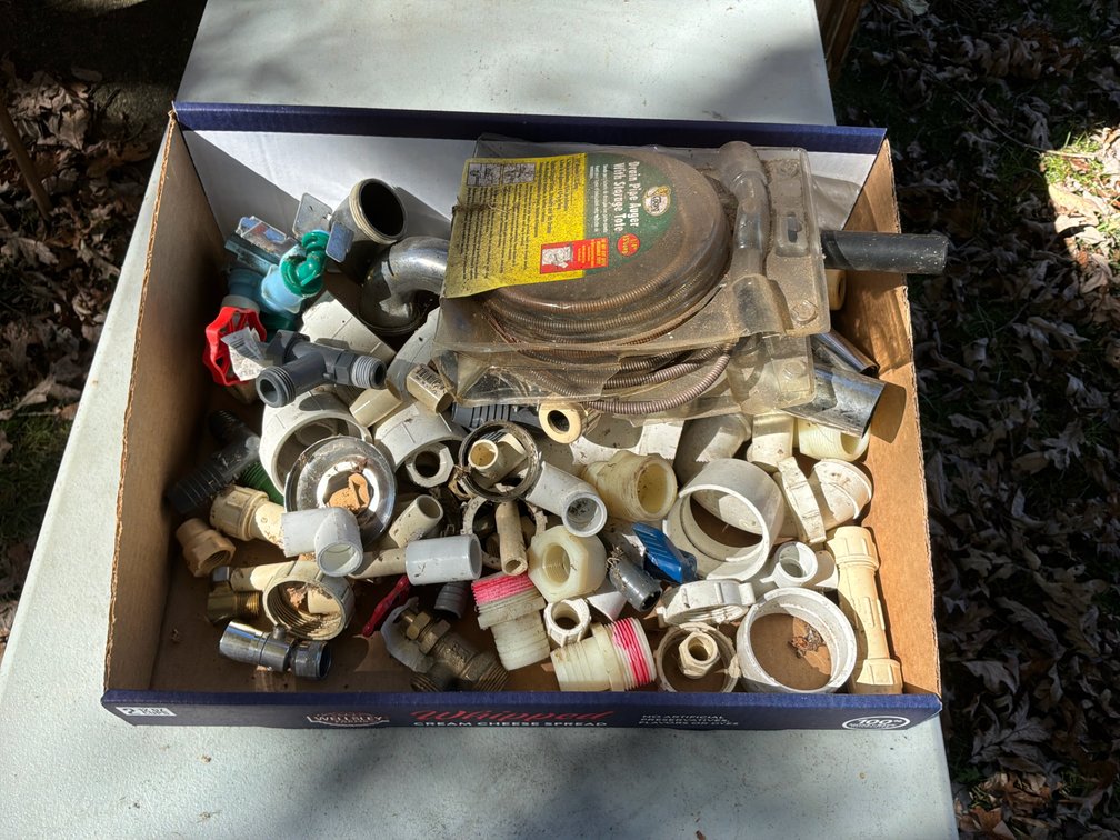 Plumbing Fittings, Valves, and Drain Auger