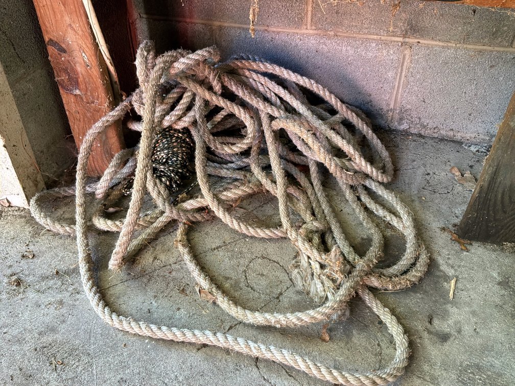 Three-Strand Twisted Fiber Rope with Braided Cord