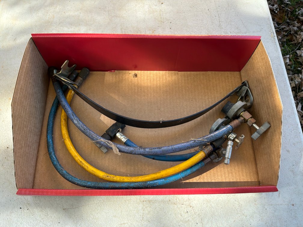 HVAC Charging Hoses and Battery Carrier Strap