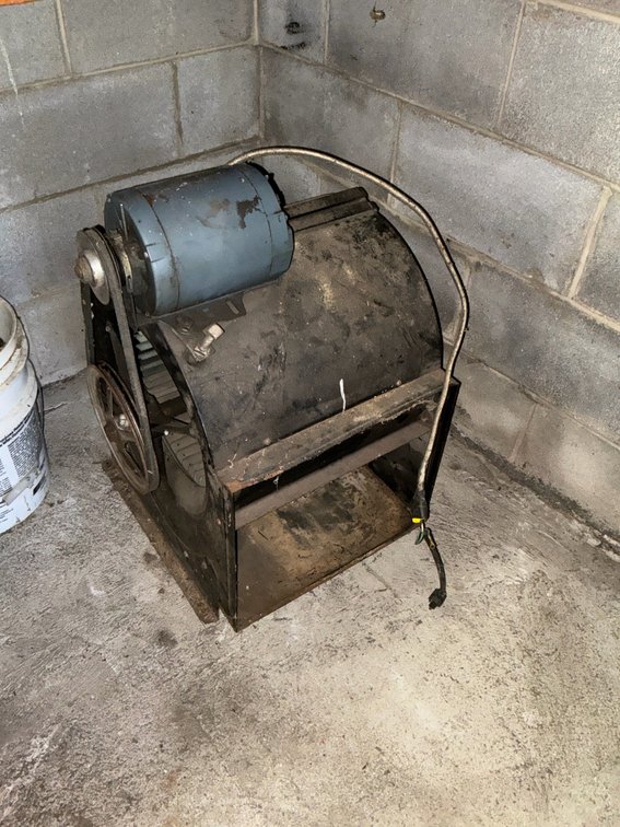 Belt-Driven Squirrel Cage Blower with Electric Motor