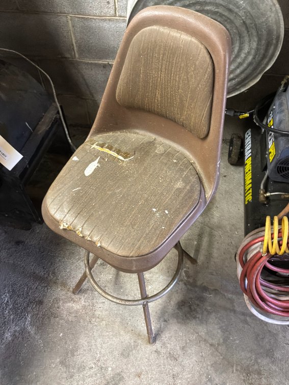 Brown Molded Shell Swivel Bar Stool with Footrest