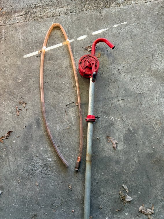 Manual Rotary Drum Pump with Suction Pipe and Hose