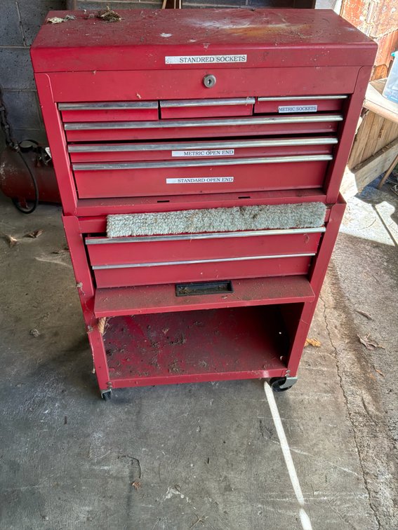 Red Steel Rolling Tool Chest Combination