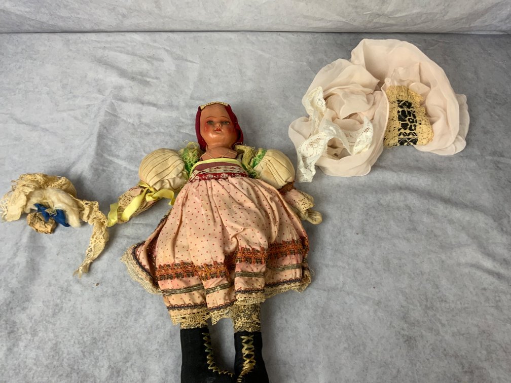 Handcrafted Cloth Doll in Traditional Attire