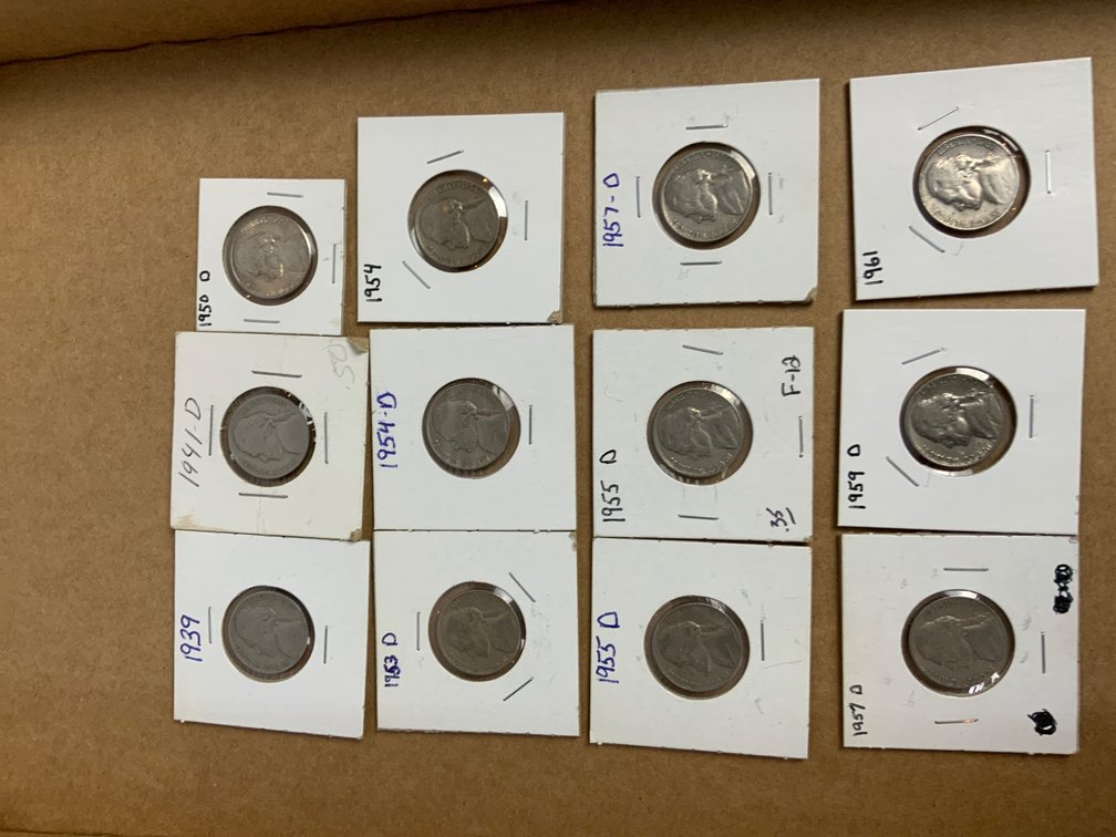 12 Jefferson Nickels (1939-1961)