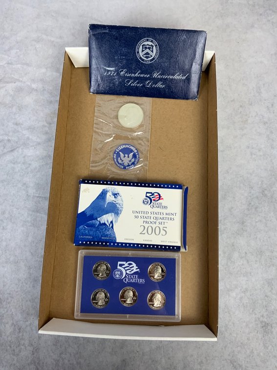 2005 US Mint Proof Set and Eisenhower Dollar