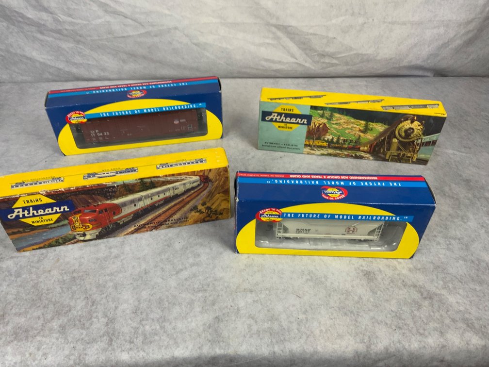 Athearn Model Train Cars with Boxes