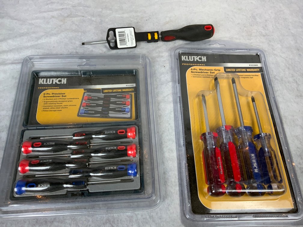 Klutch Screwdriver Sets and Stubby Bit Driver
