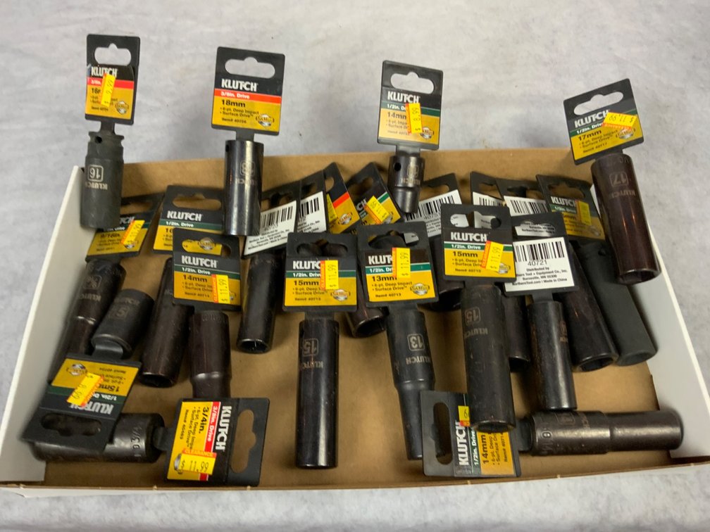 22 Klutch 1/2-Inch Drive Sockets