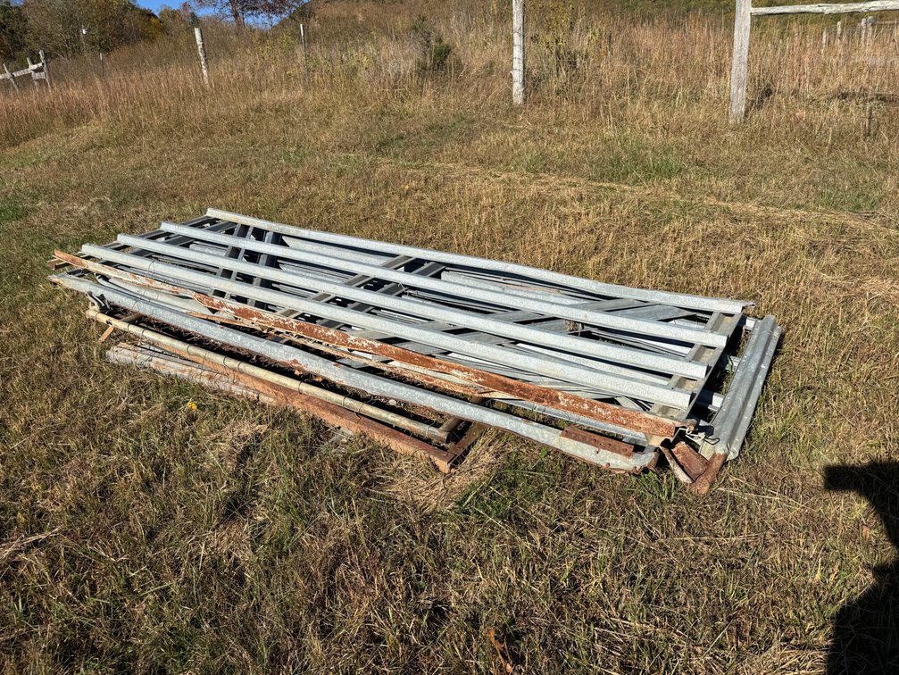 Six Assorted Galvanized Gates