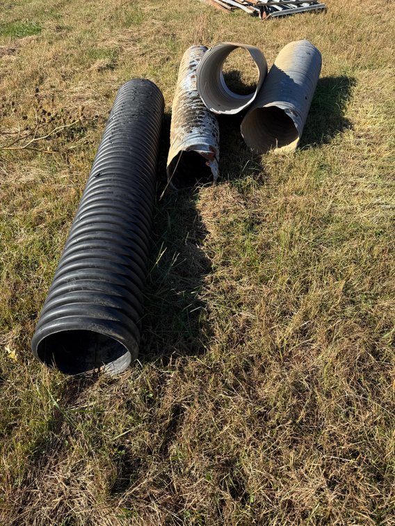 Assorted culvert pipes