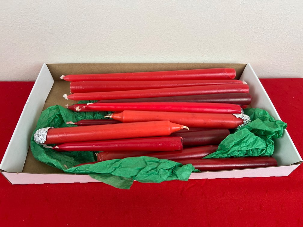 Red and Orange Taper Candles