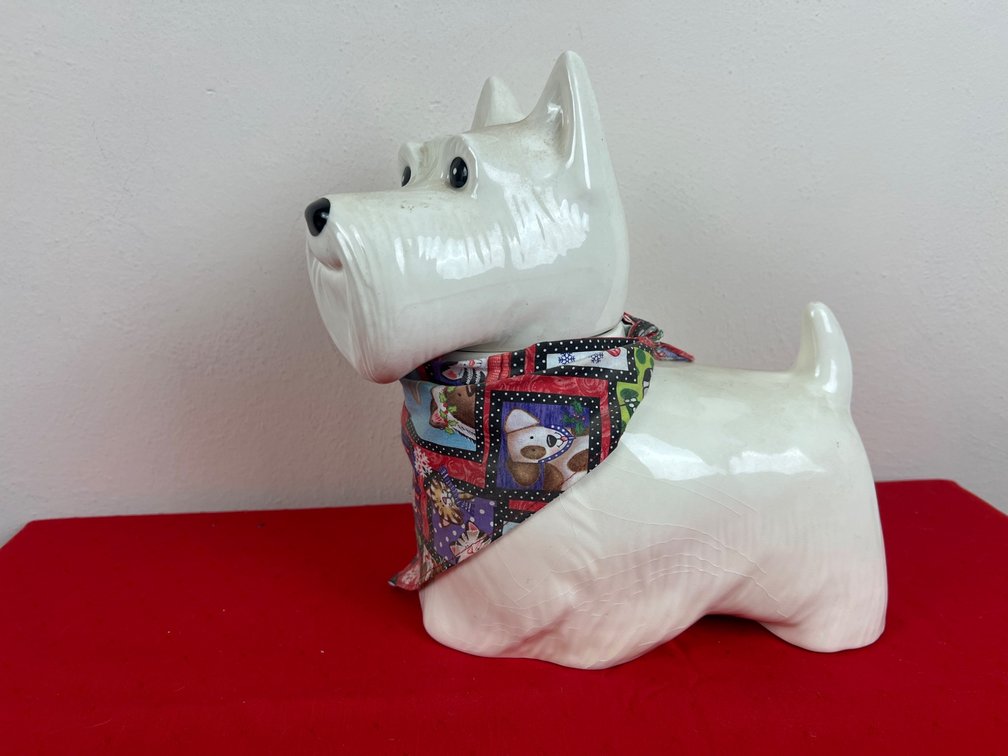 Ceramic Dog-Shaped Cookie Jar