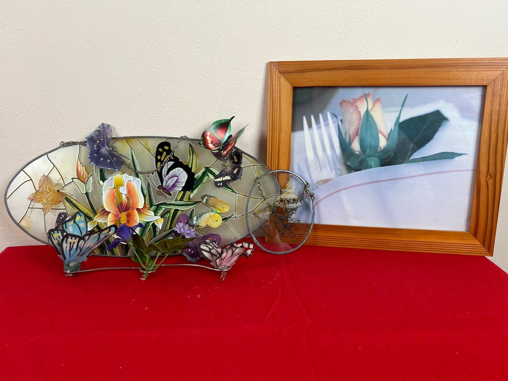 Decorative Stained Glass Butterfly Panels