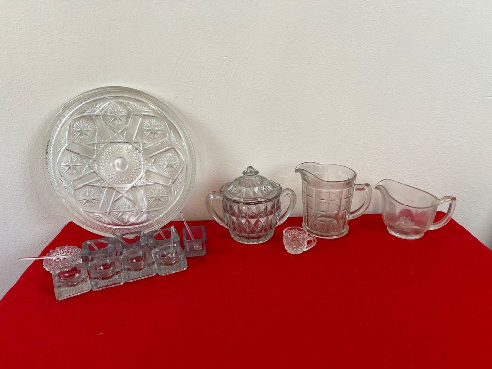 Pressed Glass Tableware Set